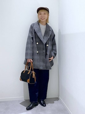 「アイテム（チェスターコート）」を使った、ちゃんさん（レディース・155cm・20代）の秋コーディネート