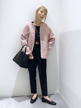 「アイテム（その他ヘアアクセサリー）」を使った、ちゃんさん（レディース・155cm）の秋コーディネート