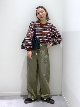 「GLOBAL WORK（グローバルワーク）のアイテム（バッグ）」を使った、ちゃんさん（レディース・155cm）の春コーディネート