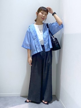 「GLOBAL WORK（グローバルワーク）のアイテム（パンツ）」を使った、ちゃんさん（レディース・155cm）の夏コーディネート