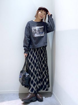 「アイテム（ハンチング/ベレー帽）」を使った、ちゃんさん（レディース・155cm・20代）の冬コーディネート