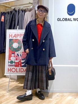 「アイテム（ハンチング/ベレー帽）」を使った、ちゃんさん（レディース・155cm・20代）の冬コーディネート