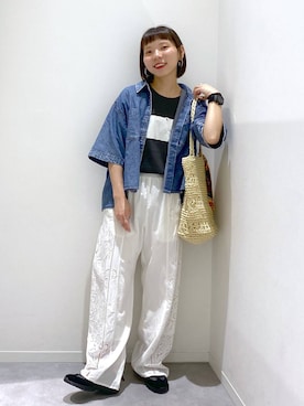 「GLOBAL WORK（グローバルワーク）のアイテム（シューズ）」を使った、ちゃんさん（レディース・155cm）の春コーディネート