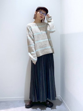 「アイテム（ハンチング/ベレー帽）」を使った、ちゃんさん（レディース・155cm・20代）の冬コーディネート