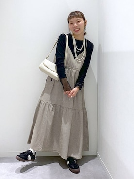 「GLOBAL WORK（グローバルワーク）のアイテム」を使った、ちゃんさん（レディース・155cm）の春コーディネート