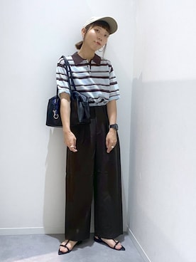 「GLOBAL WORK（グローバルワーク）のアイテム（キャップ）」を使った、ちゃんさん（レディース・155cm）の夏コーディネート