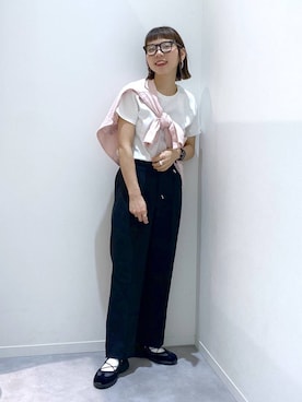「GLOBAL WORK（グローバルワーク）の調光アソートサングラス/283839（サングラス、ブラック系）」を使った、ちゃんさん（レディース・155cm）の春コーディネート