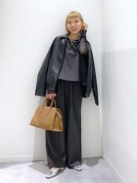 「アイテム（オールインワン・サロペット）」を使った、ちゃんさん（骨格ナチュラル・レディース・155cm）の秋コーディネート