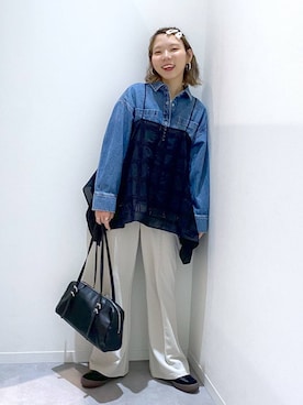 「GLOBAL WORK（グローバルワーク）のアイテム」を使った、ちゃんさん（レディース・155cm）の春コーディネート