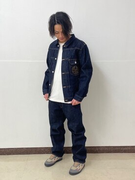 「BlackEyePatch（ブラックアイパッチ）のアイテム（ジャケット/アウター）」を使った、アライトモヤさん（メンズ・170cm）の冬コーディネート
