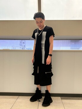 「JULIUS（ユリウス）のアイテム（アクセサリー）」を使った、アライトモヤさん（メンズ・170cm）の夏コーディネート