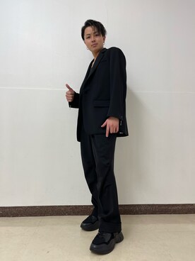 「DANKE SCHON（ダンケシェーン）のアイテム（スラックス）」を使った、アライトモヤさん（メンズ・170cm）の冬コーディネート
