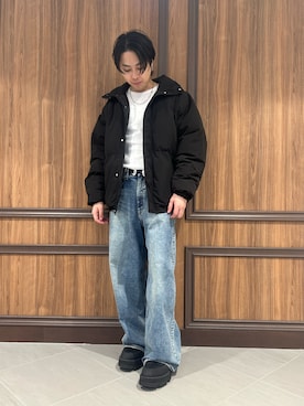 「WHITELAND（ホワイトランド）のアイテム（ジャケット/アウター）」を使った、アライトモヤさん（メンズ・170cm）の冬コーディネート