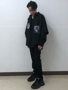 「DANKE SCHON（ダンケシェーン）のDankeSchon/ダンケシェーン/フォトチェーンシャツ（シャツ/ブラウス）」を使った、アライトモヤさん（メンズ・170cm）の冬コーディネート