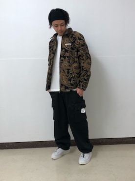 「A4A（エーフォーエー）のアイテム（ブルゾン）」を使った、アライトモヤさん（メンズ・170cm）の秋コーディネート
