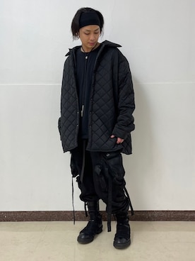 「WHITELAND（ホワイトランド）のアイテム（ブルゾン）」を使った、アライトモヤさん（メンズ・170cm）の冬コーディネート