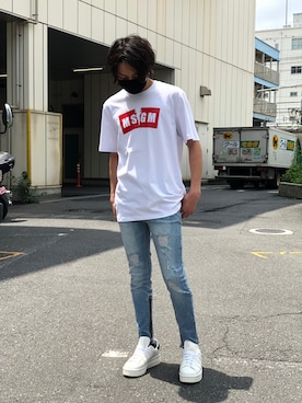 「MSGM（エムエスジーエム）のアイテム」を使った、アライトモヤさん（メンズ・170cm）の夏コーディネート