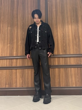 「DANKE SCHON（ダンケシェーン）のアイテム（デニムジャケット）」を使った、アライトモヤさん（メンズ・170cm）の秋コーディネート