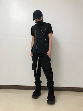 「WHITELAND（ホワイトランド）のアイテム（帽子）」を使った、アライトモヤさん（メンズ・170cm）の夏コーディネート