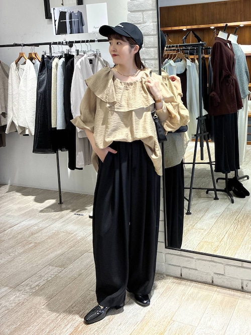スラックスコクーンボリュームパンツ M 黒 新品 apart by lowrys スラックスコクーンボリュームパンツ（スラックス）｜A part by
