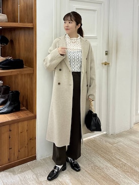 「アイテム（チェスターコート）」を使った、mariさん（レディース・159cm・30代）の秋コーディネート