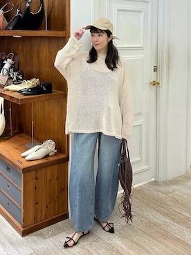 「アイテム（帽子）」を使った、mariさん（レディース・159cm・30代）の春コーディネート