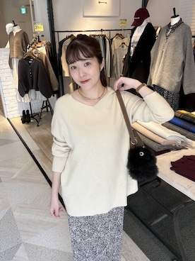 「アイテム（キーホルダー）」を使った、mariさん（レディース・159cm）の秋コーディネート