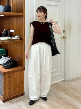 「アイテム（ローファー）」を使った、mariさん（レディース・159cm・30代）の夏コーディネート