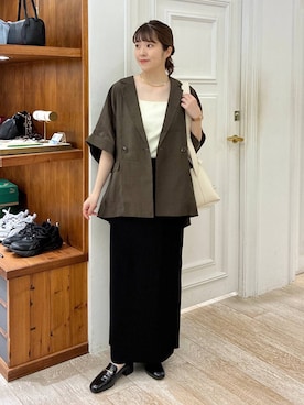 「A part by（アパートバイ）のヒールローファー（ローファー）」を使った、mariさん（レディース・159cm・30代）の夏コーディネート