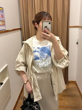 「アイテム（パーカー）」を使った、mariさん（レディース・159cm・30代）の春コーディネート