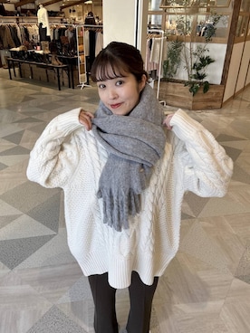 「アイテム（ストール/ショール）」を使った、mariさん（レディース・159cm・30代）の冬コーディネート