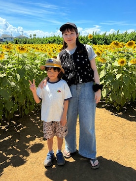 「GLOBAL WORK（グローバルワーク）のアイテム（帽子）」を使った、mariさん（レディース・159cm）の夏コーディネート