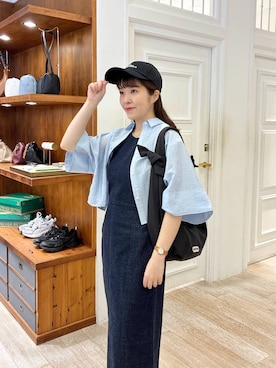 「アイテム（キャップ）」を使った、mariさん（レディース・159cm・30代）の夏コーディネート