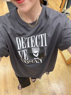 「GLOBAL WORK（グローバルワーク）のウツクシルエットDRYイージーパンツ/636550（その他パンツ、ブラック系）」を使った、mariさん（レディース・159cm）の春コーディネート