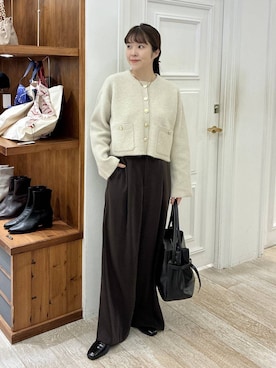 「アイテム（バレッタ/ヘアクリップ）」を使った、mariさん（レディース・159cm・30代）の秋コーディネート