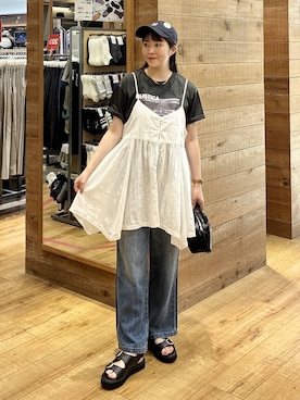 「GLOBAL WORK（グローバルワーク）のアイテム」を使った、mariさん（レディース・159cm）の夏コーディネート