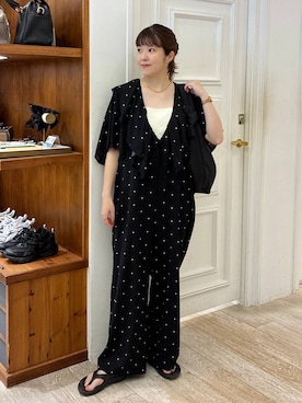 「アイテム（オールインワン・サロペット）」を使った、mariさん（レディース・159cm・30代）の夏コーディネート