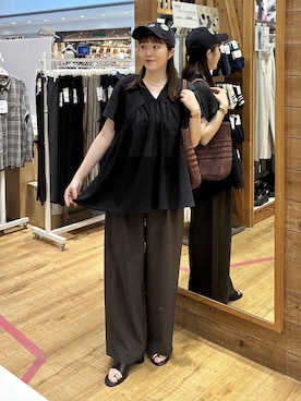 「NEW ERA（ニューエラ）のNEW ERA/920TYP/26/616634（キャップ、ブルー系）」を使った、mariさん（レディース・159cm）の春コーディネート