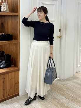 「アイテム（バレッタ/ヘアクリップ）」を使った、mariさん（レディース・159cm・30代）の秋コーディネート