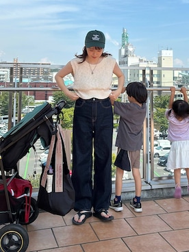 「アイテム（キャップ）」を使った、mariさん（レディース・159cm・30代）の夏コーディネート