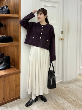 「アイテム（バレッタ/ヘアクリップ）」を使った、mariさん（レディース・159cm・30代）の秋コーディネート