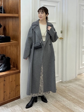 「アイテム（ステンカラーコート）」を使った、mariさん（レディース・159cm・30代）の秋コーディネート