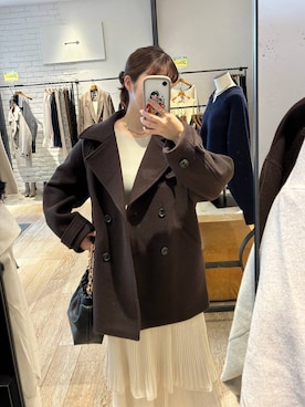 「アイテム（ピーコート）」を使った、mariさん（レディース・159cm・30代）の秋コーディネート