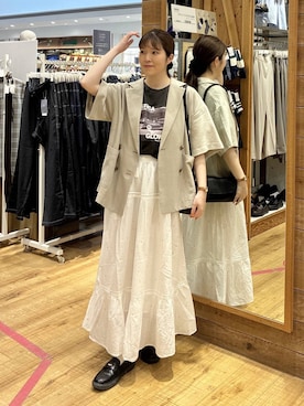 「GLOBAL WORK（グローバルワーク）のアイテム（ジャケット/アウター）」を使った、mariさん（レディース・159cm）の春コーディネート