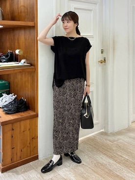「アイテム（ローファー）」を使った、mariさん（レディース・159cm・30代）の夏コーディネート