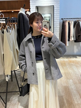 「アイテム（ステンカラーコート）」を使った、mariさん（レディース・159cm・30代）の秋コーディネート