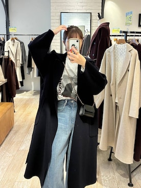 「アイテム（ステンカラーコート）」を使った、mariさん（レディース・159cm・30代）の秋コーディネート