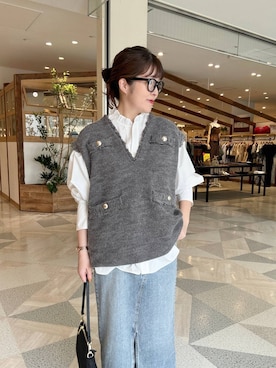 「アイテム（デニムスカート）」を使った、mariさん（レディース・159cm・30代）の秋コーディネート