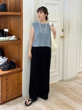 「アイテム（スラックス）」を使った、mariさん（レディース・159cm・30代）の夏コーディネート