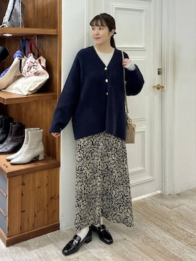 「アイテム（ローファー）」を使った、mariさん（レディース・159cm・30代）の冬コーディネート